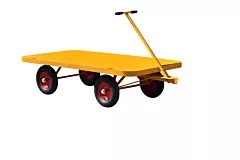 Trekwagen 2x1m 1200Kg met 4 Ply wielen