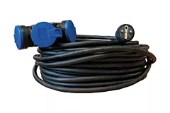 Verlengkabel 25M 3x2,5mm met volrubber 3-V verdeelblok