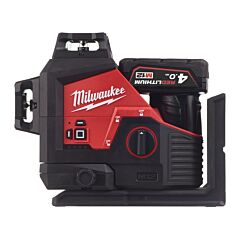 Milwaukee kruislijnlaser M12 3PL-401C 3x 360° groen 1x 4.0Ah