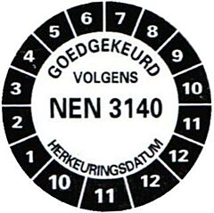 KEURINGSSTICKER VOOR NEN3140